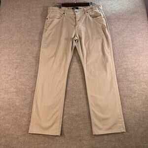 Paige Normandie Jeans Men's Sz 34 Khaki Dark Fawn Denim Stretch Pants